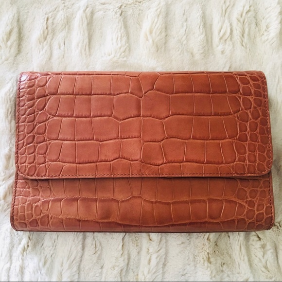 Club Monaco Croc skin Clutch bag - Picture 1 of 5